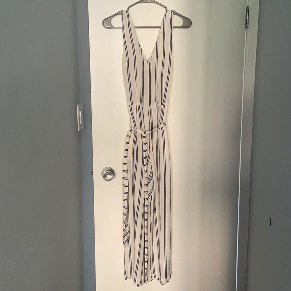 Linen Striped Jumpsuit